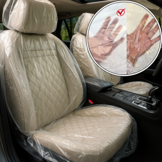 글로리존 차량용 일회용 보호 비닐 커버 30매, 앞좌석커버, 1세트, 화이트