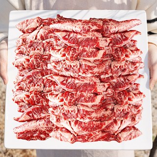 대용량 갈비살 1kg 소갈비 소갈비살 늑간살 소고기 구이 캠핑 음식, 1개