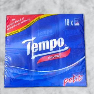 Tempo 得寶 4層加厚紙手帕-迷你袖珍包(7抽x18包/組) 紙手帕, 1個, 無香 (7抽x18包/組), 7