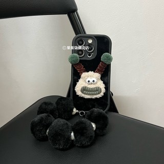 台灣*出貨 黑小怪兽毛绒 红米note141312k70k605040手机壳小米15141312civi3