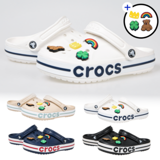 [국내매장판] 크록스 바야밴드 클로그 / 슬리퍼 실내화 4종 1택 + 악세사리 4종 증정