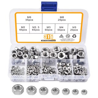 라인테크 스텐 육각 너트 세트 7종 315p 육각너트세트, 315