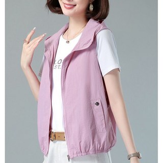 봄여름 얇은 후드 베스트 자켓 레이어드 루즈핏 집업 나시 아우터 메쉬안감 시원한 데일리 가디건 야상