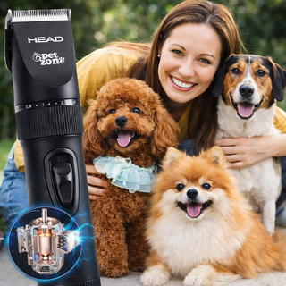 헤드 펫존 P7 강아지 고양이 반려동물 무선 이발기 바리깡, 1개, 블랙