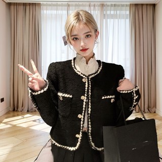 2025【小香風外套】秋冬小個子時尚顯瘦超絕小衆修身韓版短款外套