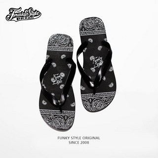 페이즐리 플립플랍 슬라이드 여름 플랫 캐주얼 남여 쪼리 슬리퍼 FunkyStyle