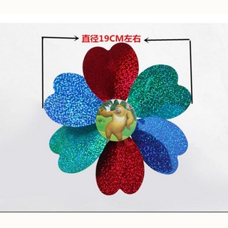 兒童自行車童車滑板車配件 彩色卡通風車 裝飾品 車籃龍頭裝飾 塑料風車車筐, 花色 普通風車2個, 1個