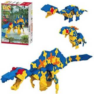 다이너소 월드 시리즈 요시리츠 라큐 정사각형 삼각형 블럭 창의력 향샹 STEM 교육, 스피노사우루스, 1개