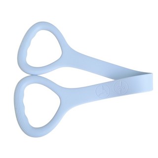 硅膠八字拉力器 健身瑜伽拉力繩 開肩練背拉力帶 加厚高彈力拉力器, 藍色20磅, 1個