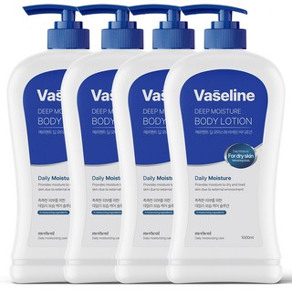 메르헨트 딥 모이스춰 바세린 대용량 바디로션 1000ml 바디크림 향좋은 고보습 향오래가는, 4개, 1L