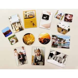 포토 커스텀 냉장고자석 사진인화 현관문꾸미기 네오디움 여행마그넷 군대관물대 집들이선물, 직사각형