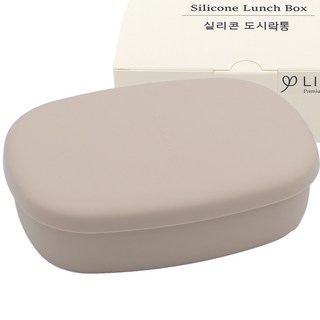 리브야 국내생산 실리콘 도시락통, 베이지, 1개