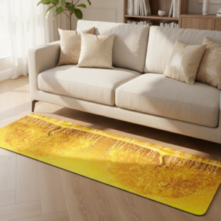 조이플 황금 빛 금전수 빨아쓰는 규조토 발매트, 150x50cm