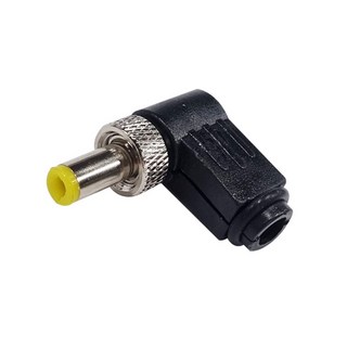 DC 제작용 커넥터 나사 잠금 전원 플러그 잭 ㄱ자형 5.5x2.1-2.5mm SDP100, 1개, 블랙, 2.7cm