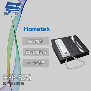 昌運 Hometek HEP-32G 32鍵 管理機 雙向對講 崁入式銘板, 1個