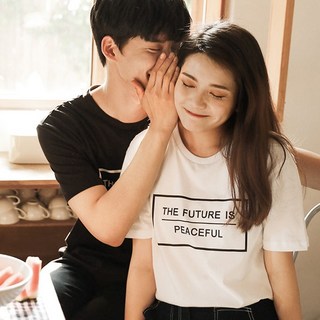 艾咪E舖 純棉MIT情侶班服【Y0243】短袖THE FUTURE