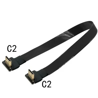 쿠쿠스토어 5CM 미니 HDMI 고화질 팔꿈치 카메라 소프트 비디오 케이블 공중 PTZ FPV 전, 03 C2-C2, 01 40CM