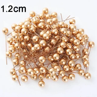 크리스마스 장식 인공 베리 골드 CHERRY 수술 미니 베리 꽃 진주 구슬 DIY 크리스마스 파티, 01 50pcs, 01 Gold_01 50pcs, 1개