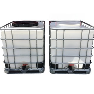 입구넓은 IBC탱크 1톤 대구경 약품 탱크 용기 내화학