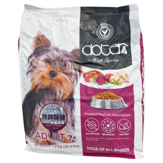 doter 寵愛物語 熟齡保健犬飼料, 牛肉, 12kg, 1袋