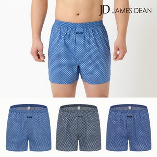 제임스딘 남자 고급 순면 100% 트렁크 빅사이즈 사각 팬티 세트 3P