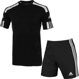 아디다스 반팔티 반바지 반팔 티셔츠 운동복 세트 SQ21 남여공용 트레이닝복 블랙 + ALS 마스크