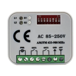 가전 액세서리 원격 제어 스위치 수신기 차고 게이트 도어용 다중 주파수 오프너 433MHz 868MHz 390MHz RX AC/DC 9-30V 300-868MHz, AC 85-250V Receiver