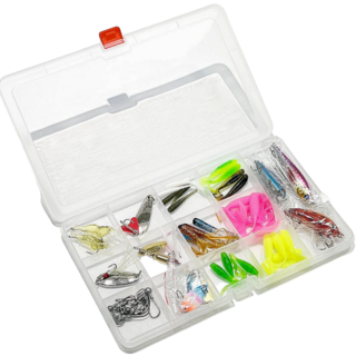 올인원 루어세트 지그헤드 웜 스푼 미노우 가짜미끼세트 볼락 송어 산천어, 1세트, 160g, 혼합색상