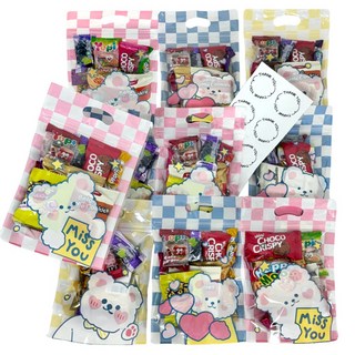 간식꾸러미 구디백 단체 과자선물세트, 1세트, 10봉+라벨스티커