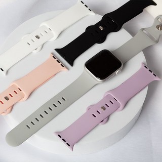 실리콘 스트랩 JJ005 애플워치 호환 스트랩 밴드, 42mm_블랙, 1개