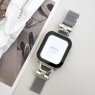 이츠라이프 애플워치 11 슬림 링 밀레니즈루프 스트랩 10 9 8 7 6 SE3 SE2 호환 밴드 시계줄, 스타라이트