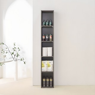 달리아 300 키큰 오픈 5단 주방수납장 냉장고 틈새장, 02. 그레이