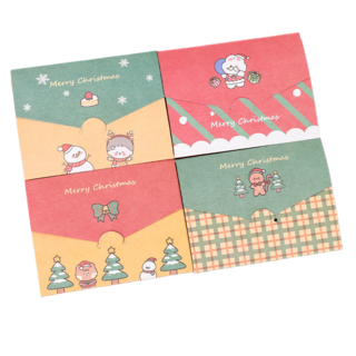 聖誕祝福賀卡 聖誕賀卡 聖誕小卡片 聖誕禮物 卡片 diy小卡片 信封 聖誕節, 1個裝, 款式隨機寄出, 隨機