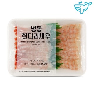 단새우풍 횟감용 초밥용 흰다리새우 6g 20미 아마에비풍 초밥재료 홈마카세, 1개, 120g