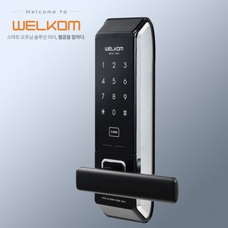 WTS700 무타공 카드키4개+번호키 현관문 디지털도어락, 고객직접설치