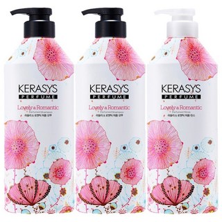 KERASYS Lovely & Romantic 香水洗髮精潤髮乳組 980毫升 2入, 1組