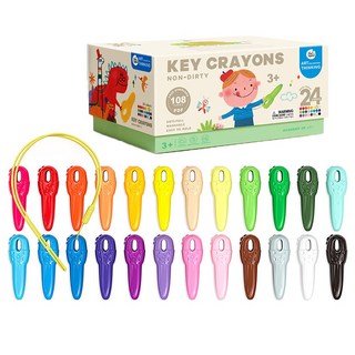 【JarMelo 原創美玩】我不是鑰匙-24色可水洗蠟筆, 1個