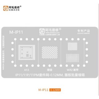 AMAOE Mbga-IP Reballing 스텐실 주석 심기 고정 장치 iPhone 7-16 Pro Max CPU NAND 베이스밴드 수리 도구