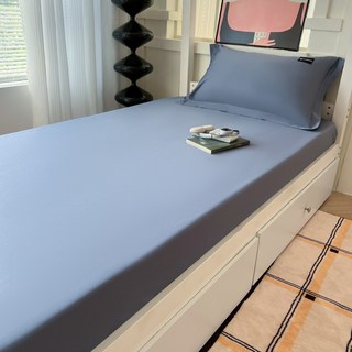 ANBNM 水洗棉床包枕套組 - 學生宿舍單人床包 舒柔棉床罩