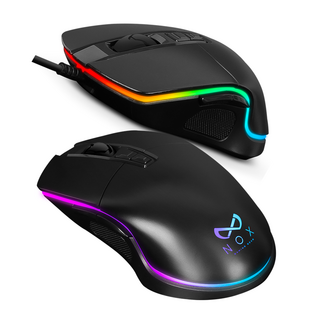 녹스게이밍기어 LED 게이밍 유선 마우스 NX-M1, 블랙