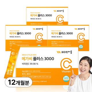비타민마을 메가씨 플러스 3000 비타민C 분말 스틱, 270g, 4개
