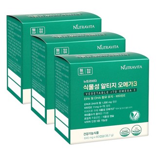 뉴트라비타 식물성 알티지 오메가3, 60정, 3개