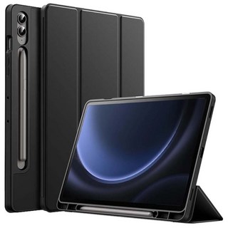 갤럭시탭S9 FE 플러스 울트라 커버 S펜수납 케이스 SM-X510N X516N X610N X616N X710N X716N X810N X816N X910N X916N 케이스나라, 검정