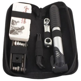 도매짱 자전거 공구세트 펌프 수리키트 펑크패치 MTB 바이크 (domejjang), 자전거공구세트고급형, 1개