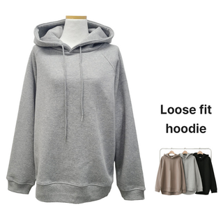 카라 후드 언발 옆트임 나그랑 베이지 그레이 블랙 롱 티셔츠 후드티