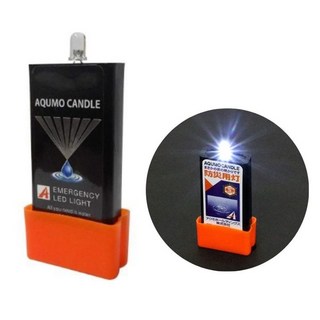 AQUMO CANDLE水滴型緊急LED照明燈，無需電池，清水供電，防災應急必備, 橘, 5個