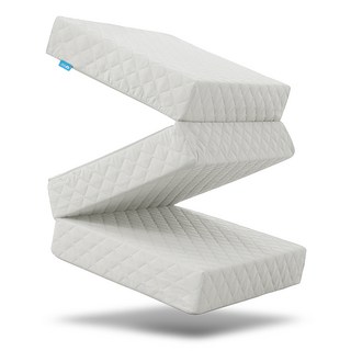 블루몽 3단 접이식 매트리스 국내생산 탄탄한 토퍼 생활방수, 아이보리, 7cm, 멀티싱글(MS) 75x200cm