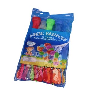 Magic Balloons 快速注水水球 111個裝 氣球 派對用品 兒童玩具 自動封口, 彩色, 1個