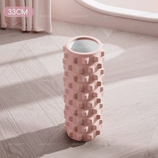 【瑜伽放鬆】專業瑜伽實心泡沫軸壓小腿狼牙按摩滾輪軸肌肉放鬆瘦腿後背琅琊榜, 【純淨粉色】33*12空心/初學者適用, 1個