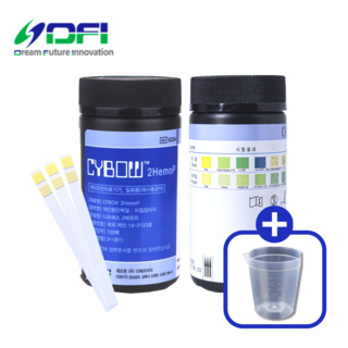 DFI 소변검사 키트 당뇨 단백뇨 혈뇨 케톤 1종 2종 4종 10종 100매, 1개, 3)소변스틱2종(단백뇨+혈뇨)+소변컵